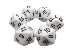D20 Opaque Straight edged (Packs of 6)