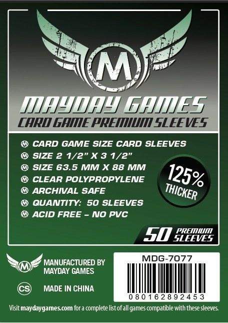 Mayday Card Game Card Sleeves (63.5 x 88mm) Premium and Standard DiceVillage Mayday Card Game Card Sleeves (63.5 x 88mm) Premium and Standard DiceVillage