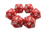 D20 Opaque Straight edged (Packs of 6)