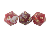 D20 Marble Poly Dice (Packs of 3)