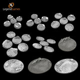 Legend Games Skull Base Collection. Various sizes. 3D Printed Resin. 12k