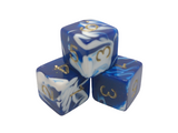 D6 Marble Poly Dice (Packs of 3)