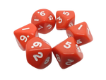 Opaque D10 Poly Dice. Ten sided. Packs of 6
